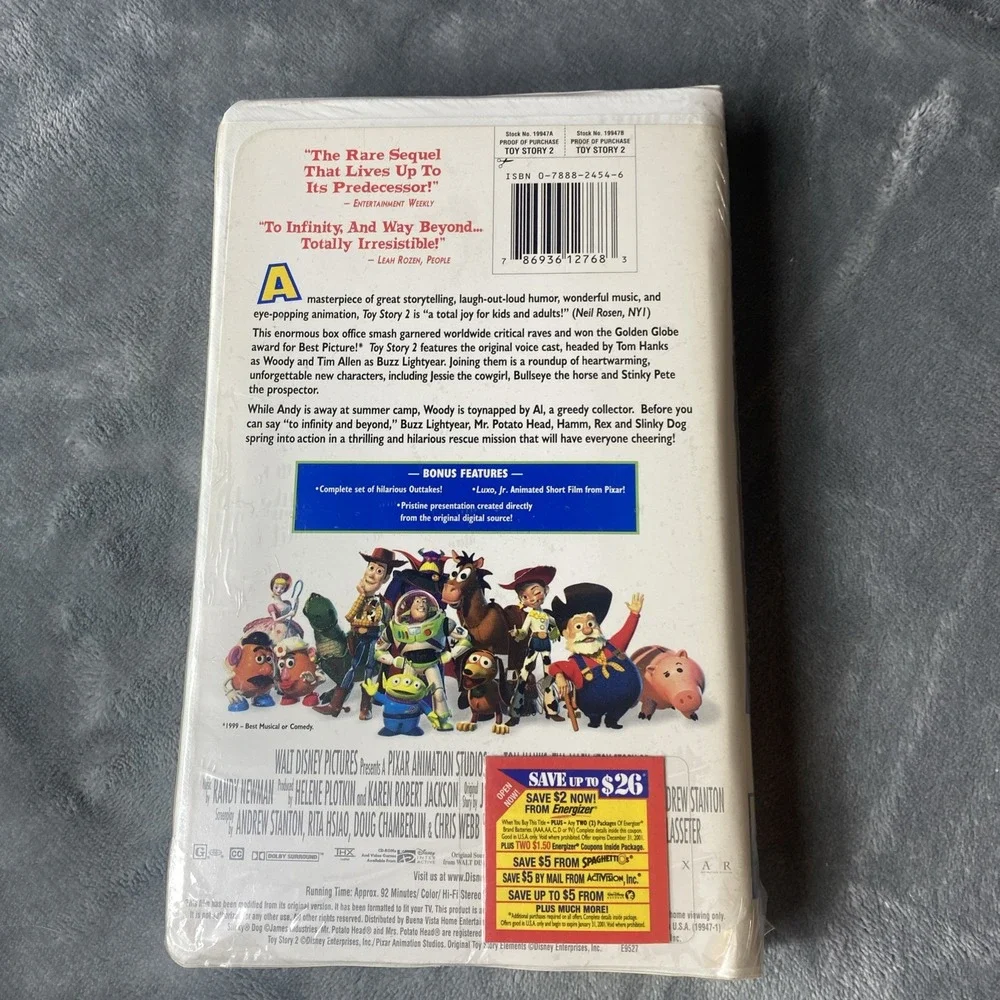 Toy Story 2 (VHS 2000, Disney / Pixar) Tom Hanks, Tim Allen - Brand New / Sealed